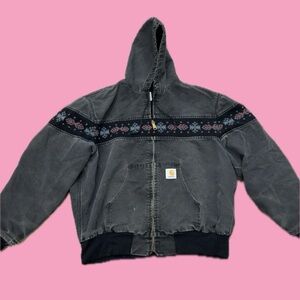 Vintage 90’s Carhartt Aztec Hooded Jacket